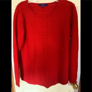 Bright red cozy sweater